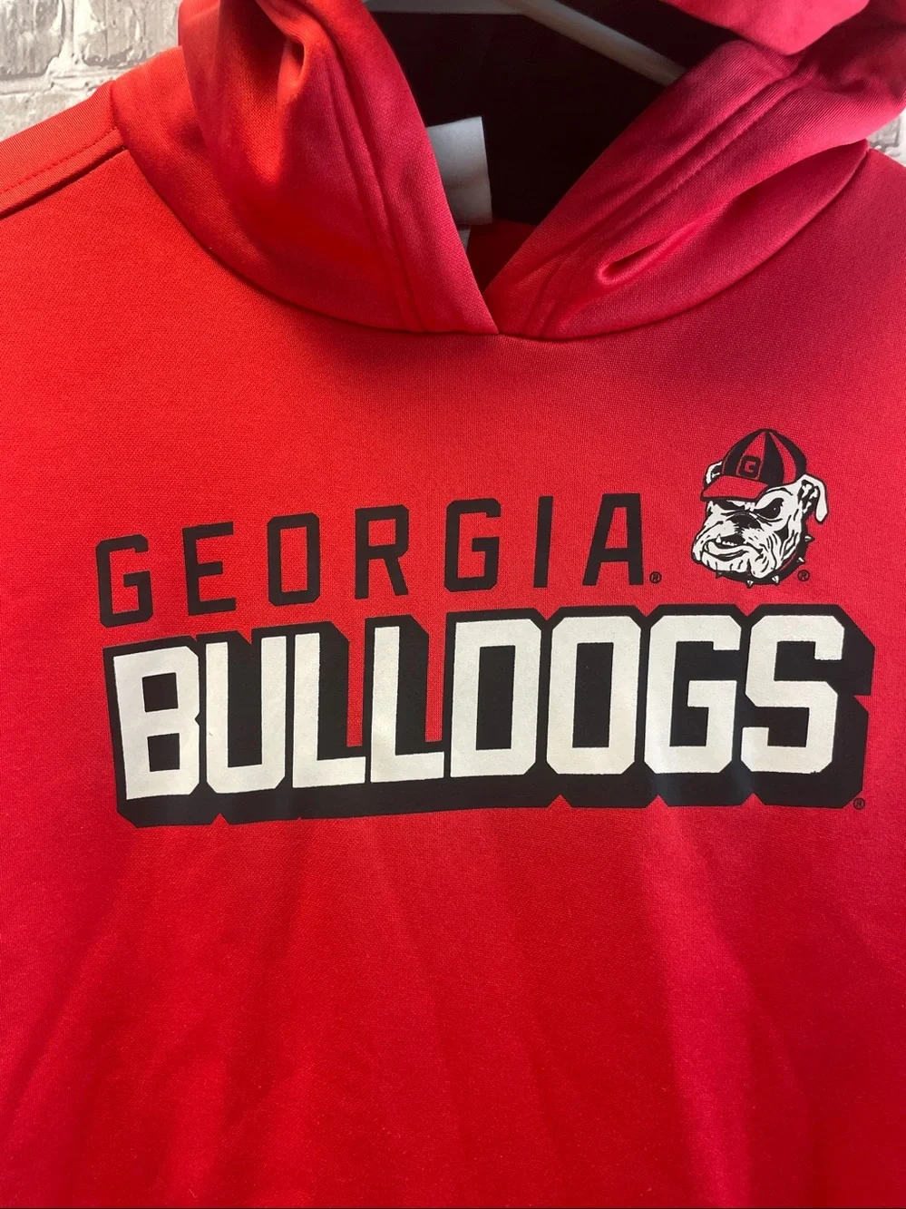 Champion red hooded